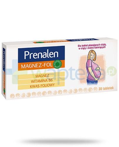 podgląd produktu Prenalen Magnez-Fol magnez + witamina B6 + kwas foliowy 30 tabletek