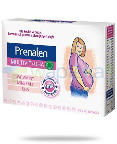 podgląd produktu Prenalen Multivit + DHA witaminy i minerały dla kobiet w ciąży 60 tabletek