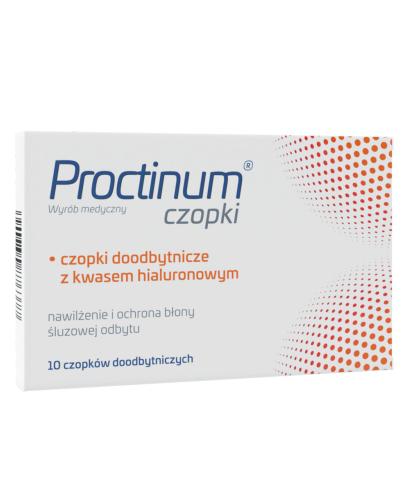 podgląd produktu Proctinum czopki doodbytnicze z kwasem hialuronowym 10 sztuk
