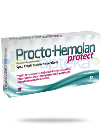 podgląd produktu Procto-Hemolan Protect czopki przeciw hemoroidom 10 sztuk