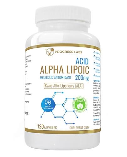 podgląd produktu Progress Labs ALA Kwas Alfa Liponowy 200 mg 120 kapsułek
