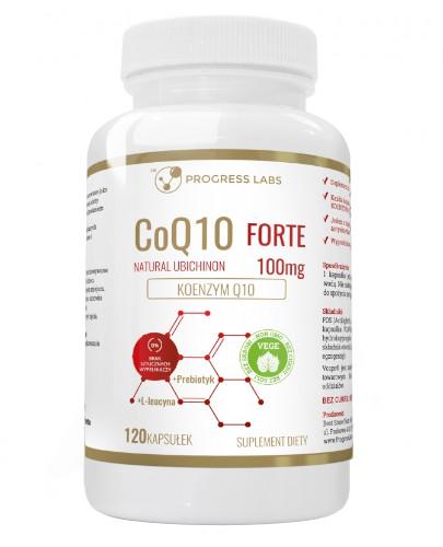 podgląd produktu Progress Labs CoQ10 Forte 100 mg (koenzym Q10) + L-leucyna + Prebiotyk 120 kapsułek