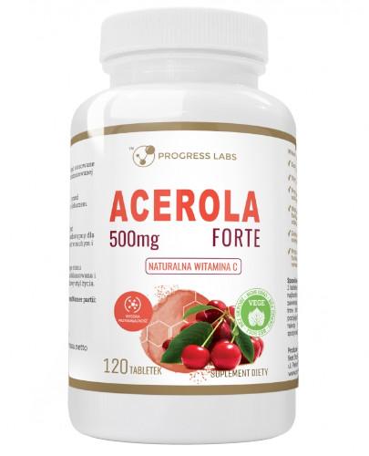 podgląd produktu Progress Labs Acerola Forte 500 mg naturalna witamina C 120 tabletek