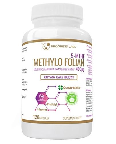 zdjęcie produktu Progress Labs Methylo Folian 5-MTHF 400 μg aktywny kwas foliowy 120 kapsułek