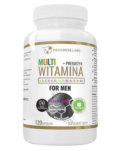 podgląd produktu Progress Labs Multiwitamina Complex Men + Prebiotyk witaminy dla mężczyzn 120 kapsułek