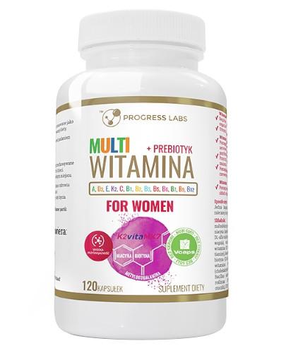 podgląd produktu Progress Labs Multiwitamina Complex Womem + Prebiotyk witaminy dla kobiet 120 kapsułek
