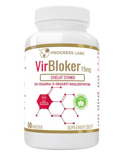 podgląd produktu Progress Labs Virbloker Cynk 15 mg 60 tabletek do ssania
