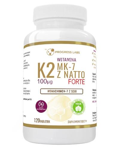 podgląd produktu Progress Labs Witamina K2 Forte MK-7 z Natto 100 µg 120 tabletek
