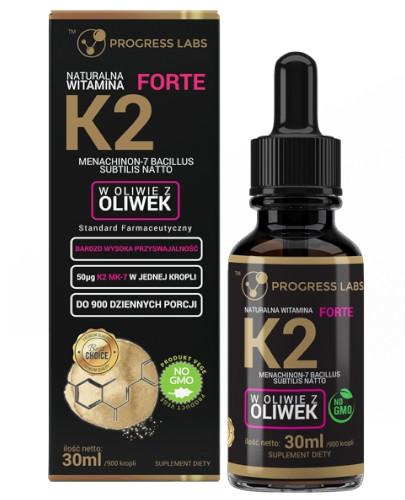 podgląd produktu Progress Labs Witamina K2 MK-7 Forte 50 µg w kroplach 30 ml