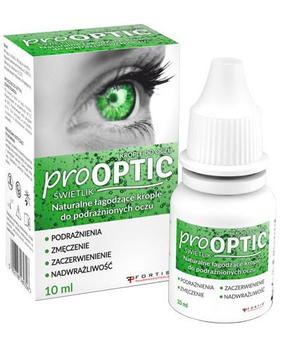podgląd produktu ProOptic Świetlik naturalne łagodzące krople do podrażnionych oczu 10 ml