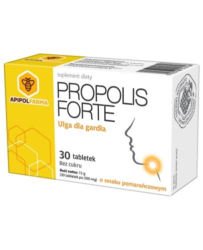 podgląd produktu Propolis Forte smak pomarańczowy bez cukru 30 tabletek