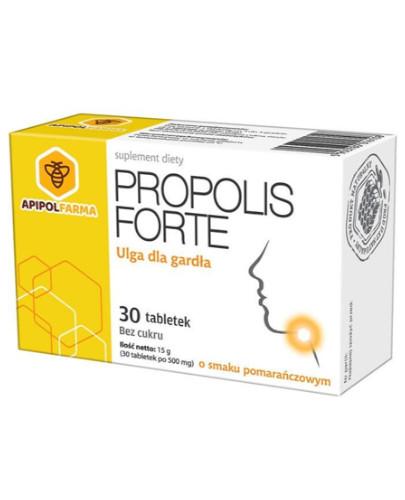 podgląd produktu Propolis Forte ulga dla gardła o smaku mentolowym 30 tabletek