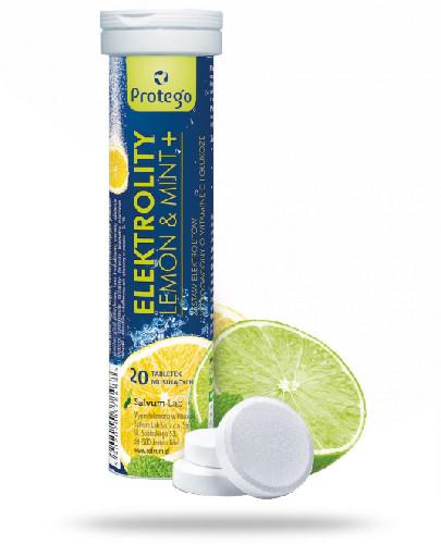 zdjęcie produktu Protego Elektrolity Lemon&Mint+ 20 tabletek musujących