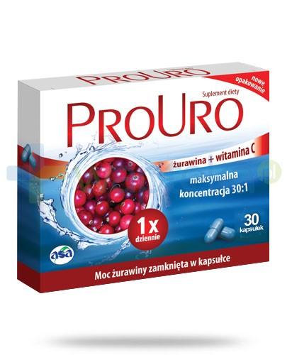 zdjęcie produktu ProUro z żurawiną i witaminą C 30 kapsułek