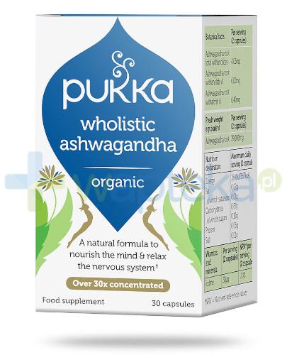 podgląd produktu Pukka Wholistic Ashwagandha suplement diety BIO 30 kapsułek