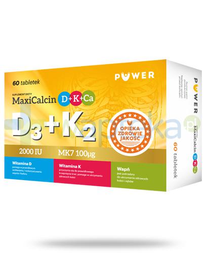 podgląd produktu Puwer MaxiCalcin D+K+Ca 60 tabletek