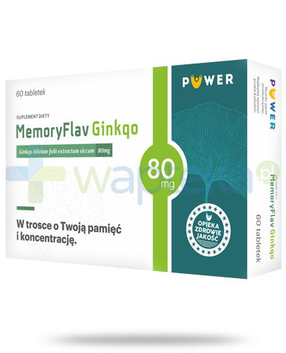 podgląd produktu Puwer MemoryFlav Ginko 80mg 60 tabletek