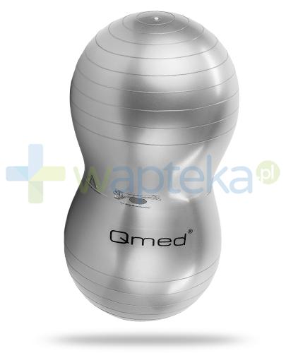 podgląd produktu Qmed Gym Ball piłka orzeszek rehabilitacyjna z systemem ABS kolor srebrny z pompką 1 sztuka