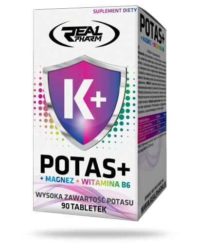 zdjęcie produktu Real Pharm K+, Potas + magnez + B6 90 tabletek