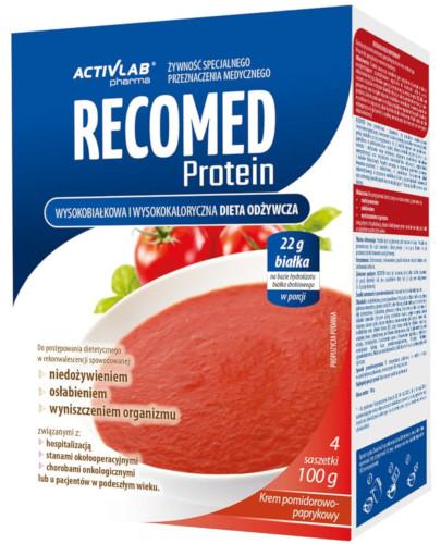 podgląd produktu Recomed Protein krem pomidorowo-paprykowy 4 saszetki