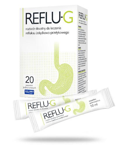 podgląd produktu Reflu-G roztwór doustny do leczenia refluksu żołądkowo-przełykowego 20 saszetek