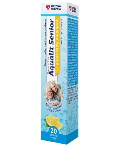 podgląd produktu Rodzina Zdrowia Aqualit Senior o smaku cytrynowym 20 tabletek musujących