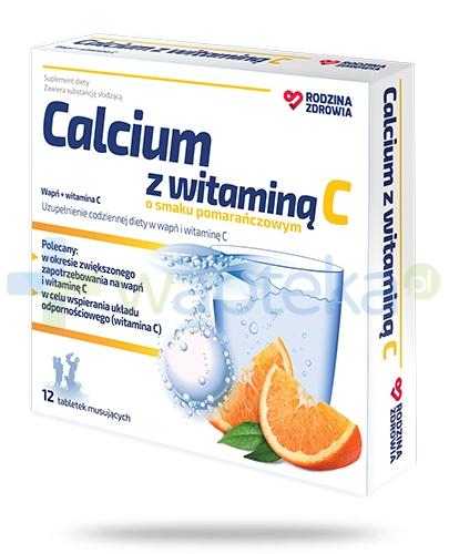 zdjęcie produktu Rodzina Zdrowia Calcium z witaminą C 12 tabletek musujących