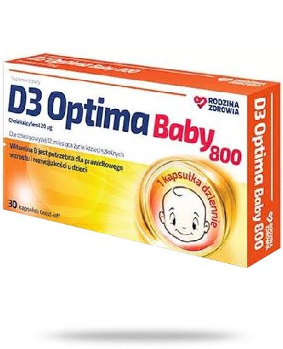 zdjęcie produktu Rodzina Zdrowia D3 Optima Baby 800 30 kapsułek