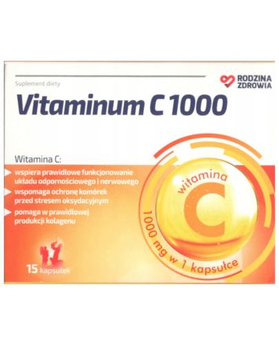 podgląd produktu Rodzina Zdrowia Vitaminum C 1000 15 kapsułek