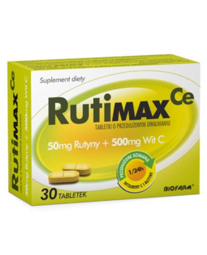 podgląd produktu RutiMax Ce 500mg Rutyny + 500mg witaminy C 30 tabletek