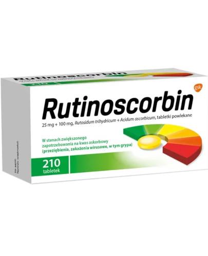 zdjęcie produktu Rutinoscorbin 25 mg + 100 mg 210 tabletek na odporność