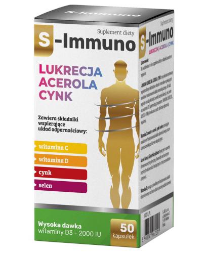 podgląd produktu S-Immuno lukrecja acerola cynk 50 kapsułek