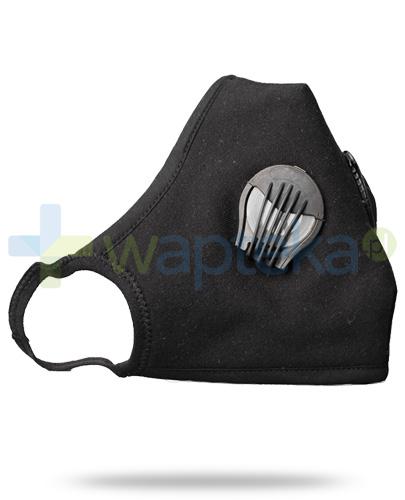 podgląd produktu SafeMask Active Black bawełniana maska antysmogowa + filtr Active N99