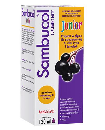zdjęcie produktu Sambucol Junior ekstrakt z owoców czarnego bzu, dla dzieci od 6 lat 120 ml