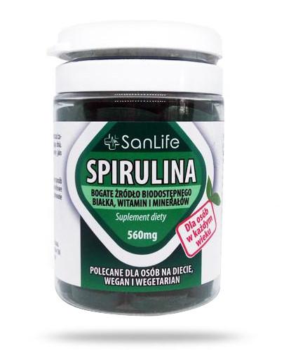 podgląd produktu Sanlife Spirulina 560mg 84 tabletki