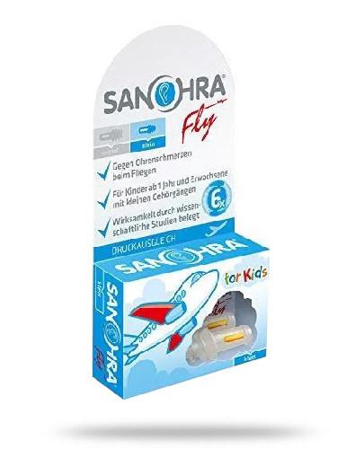 podgląd produktu Sanohra Fly for Kids stopery przeciwko bólowi uszu podczas lotu dla dzieci 2 sztuki