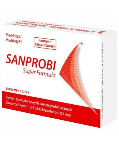 podgląd produktu Sanprobi Super Formula probiotyki + prebiotyk 40 kapsułek
