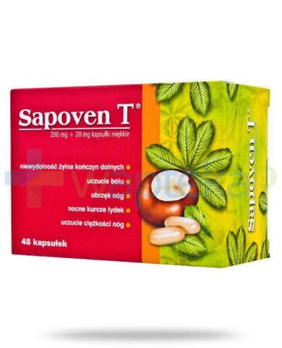 podgląd produktu Sapoven T 100 mg + 200 mg 48 kapsułek