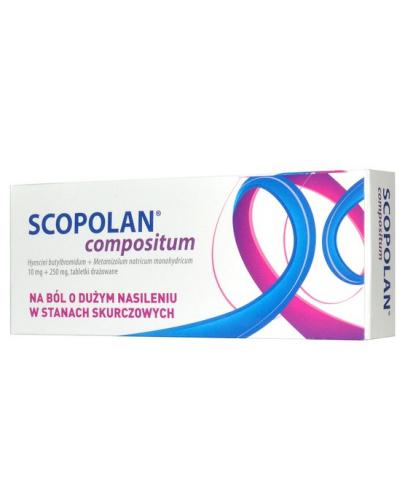 podgląd produktu Scopolan compositum 10mg+250mg 10 tabletek