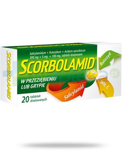 zdjęcie produktu Scorbolamid 300 mg + 100 mg + 5 mg 20 drażetek