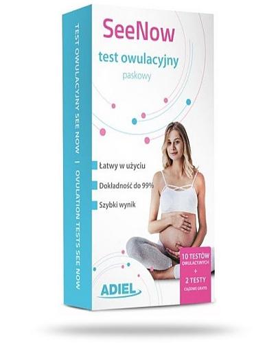 podgląd produktu SeeNow test owulacyjny paskowy 10 sztuk + 2 testy ciążowe