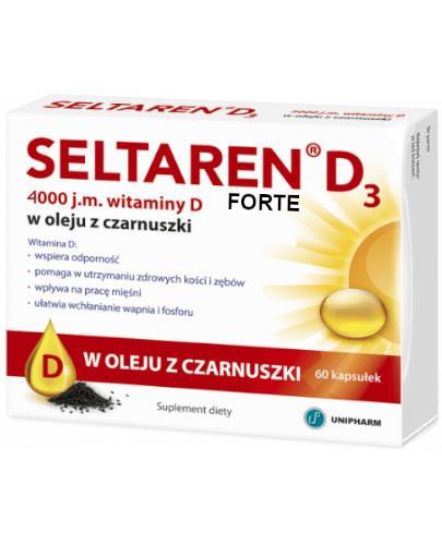 podgląd produktu Seltaren D3 Forte w oleju z czarnuszki 60 kapsułek