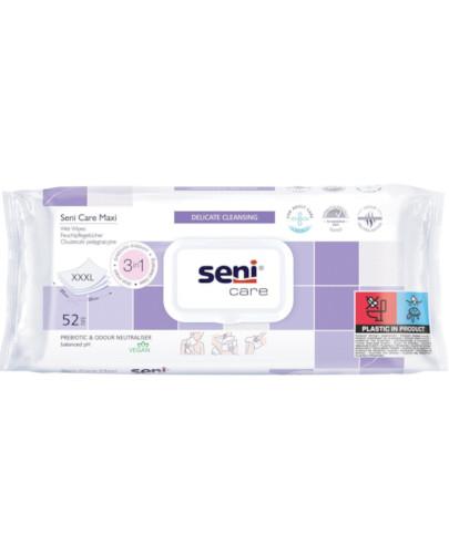 zdjęcie produktu Seni Care Maxi chusteczki pielęgnacyjne, nasączane 3w1 XXXL 52 sztuki