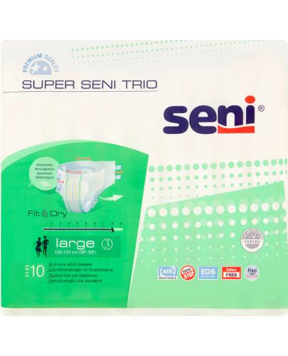 podgląd produktu Seni Super Trio oddychające pieluchomajtki rozmiar L 10 sztuk