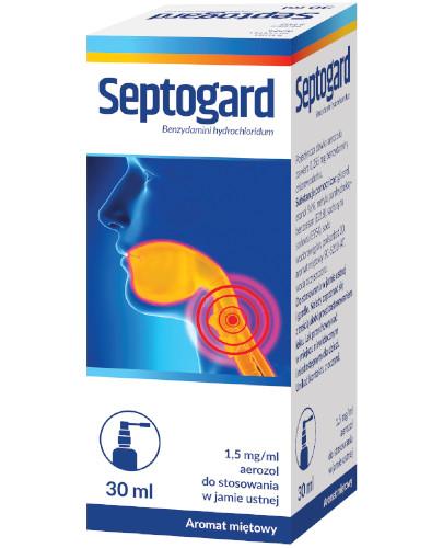 zdjęcie produktu Septogard 1,5mg/ml aerozol do stosowania w jamie ustnej 30 ml