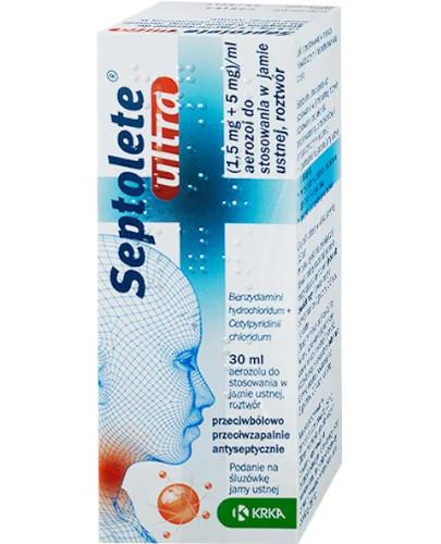 podgląd produktu Septolete Ultra aerozol do stosowania w jamie ustnej 30 ml