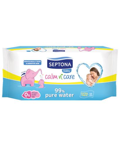 podgląd produktu Septona Baby chusteczki nawilżane dla dzieci i niemowląt Pure Water 64 sztuki