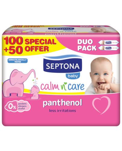 podgląd produktu Septona Baby chusteczki nawilżane dla dzieci i niemowląt z panthenolem 2 x 75 sztuk [DWUPAK]
