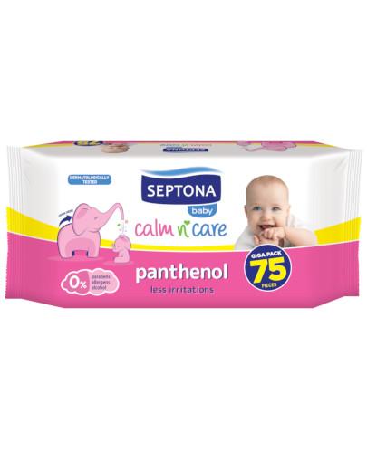 podgląd produktu Septona Baby chusteczki nawilżane dla dzieci i niemowląt z panthenolem 75 sztuk
