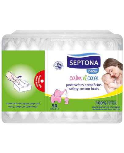 podgląd produktu Septona Baby patyczki plastikowe dla dzieci 50 sztuk